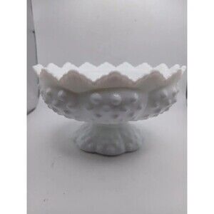 Fenton Milkglass Hobnail Glass Candle Holder